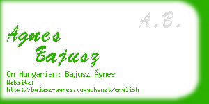 agnes bajusz business card